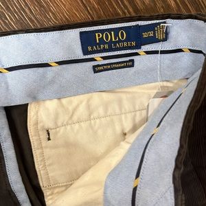 NWOT Mens Polo Ralph Lauren brown corduroy pants 32/32